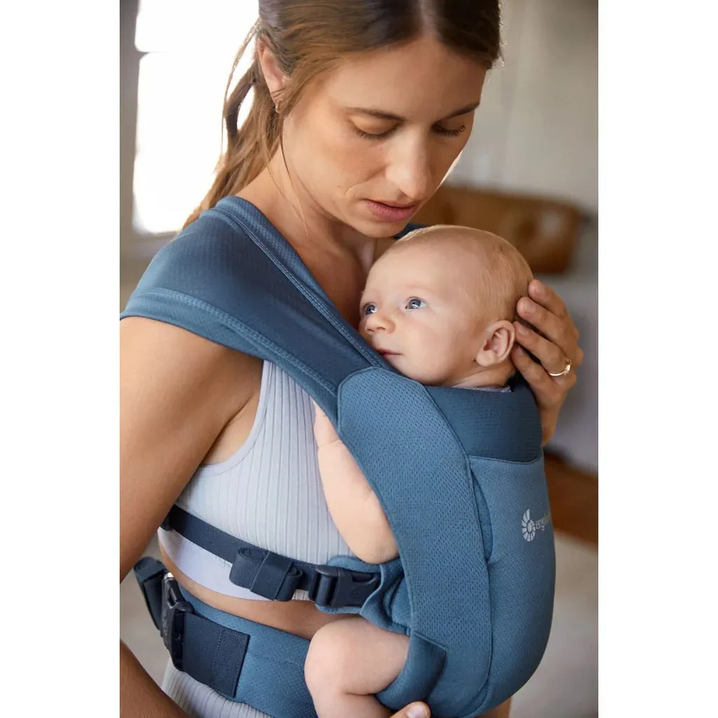 [10 year local warranty] Ergobaby Embrace Soft Air Mesh Newborn Baby Carrier - Blue