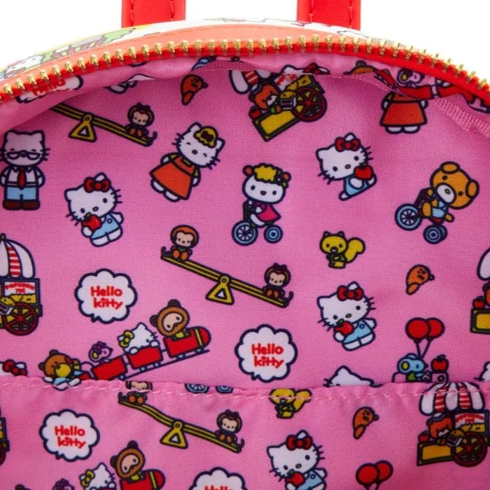 10" Sanrio : Hello Kitty & Friends Carnival Faux Leather Mini Backpack Bag Loungefly