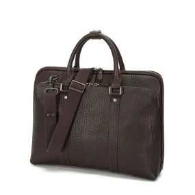 15.6" Business Cowhide Leather Briefcase for Men P0089