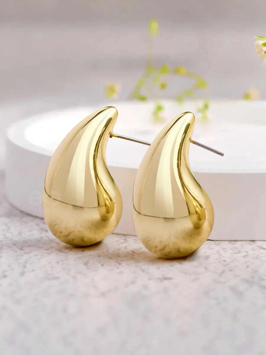 18 KT Gold Plated - Teardrop Earrings