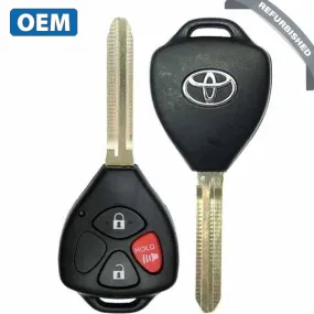 2007-2013 Toyota Scion / 3-Button Remote Head Key / PN: 89070-52860 / MOZB41TG / (4D 67 Chip) (OEM Refurb)