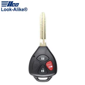 2007-2013 Toyota Yaris / 3-Button Remote Head Key / PN: 89070-52850 / MOZB41TG (AFTERMARKET)