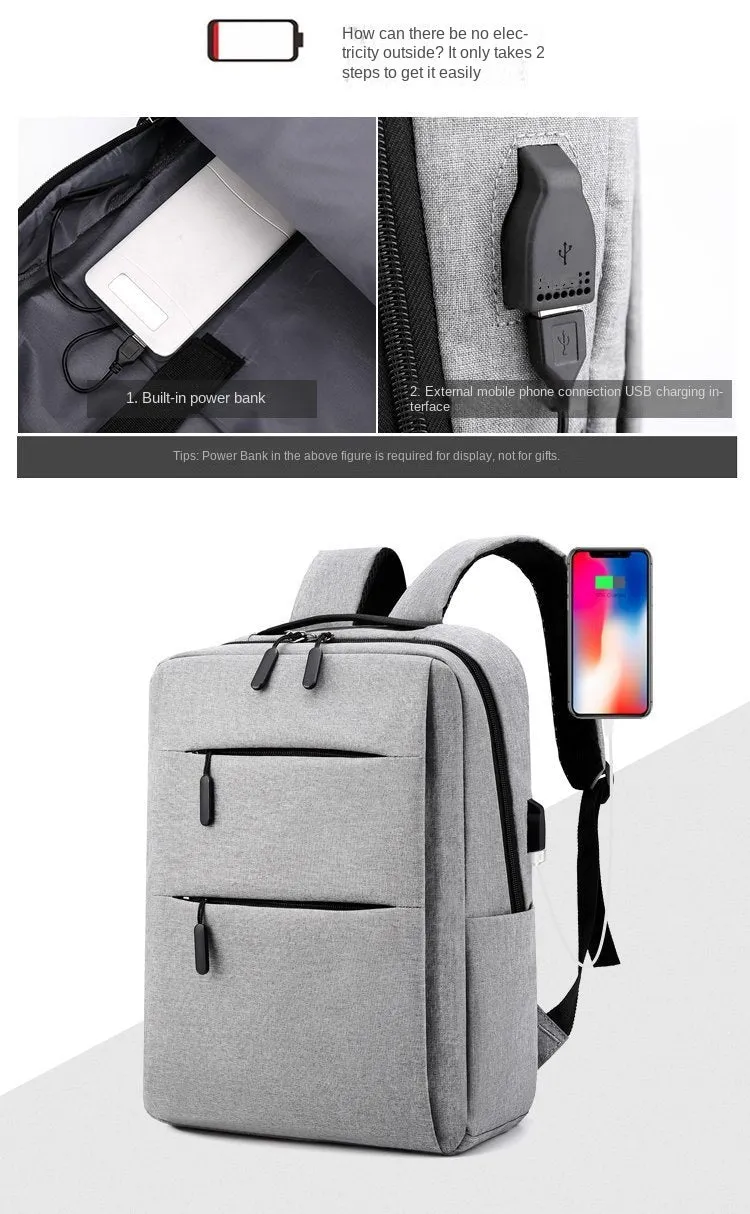 3 Piece Usb Backpack Set Xf0767