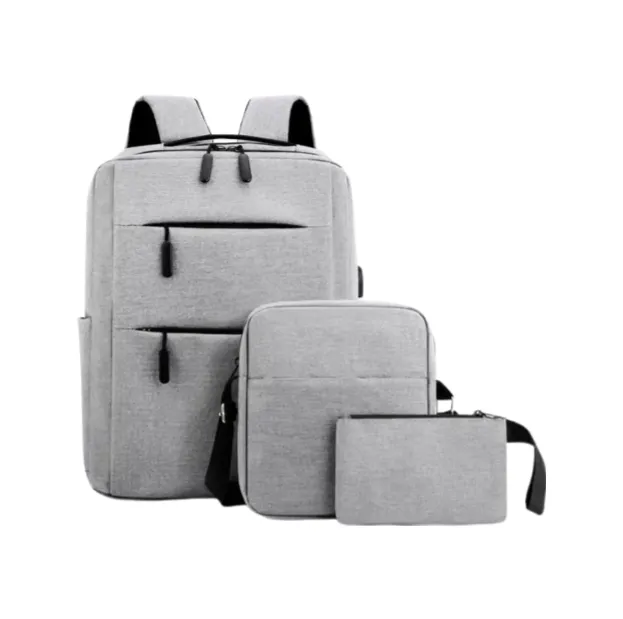 3 Piece Usb Backpack Set Xf0767