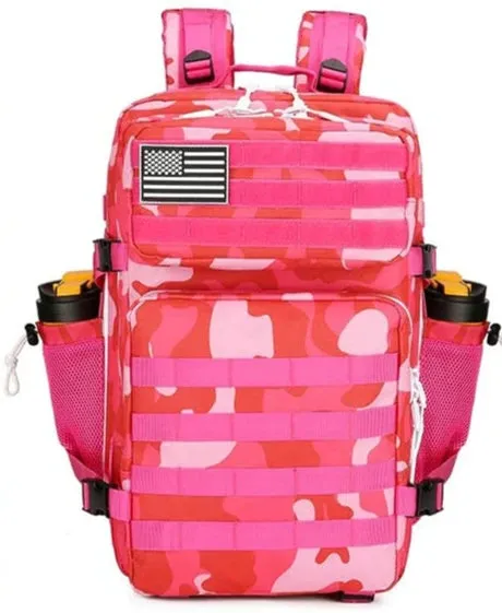 45L 3P Military Molle "Hot Pink Camouflage' Tactical Backpack