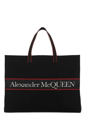 Alexander McQueen Logo Embroidered Tote Bag