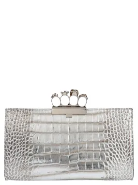 Alexander McQueen Skull Four-Ring Clutch Bag