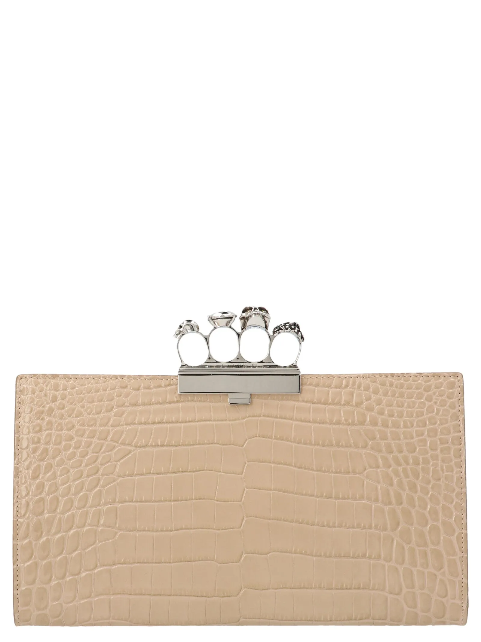 Alexander McQueen Skull Four Ring Clutch Bag