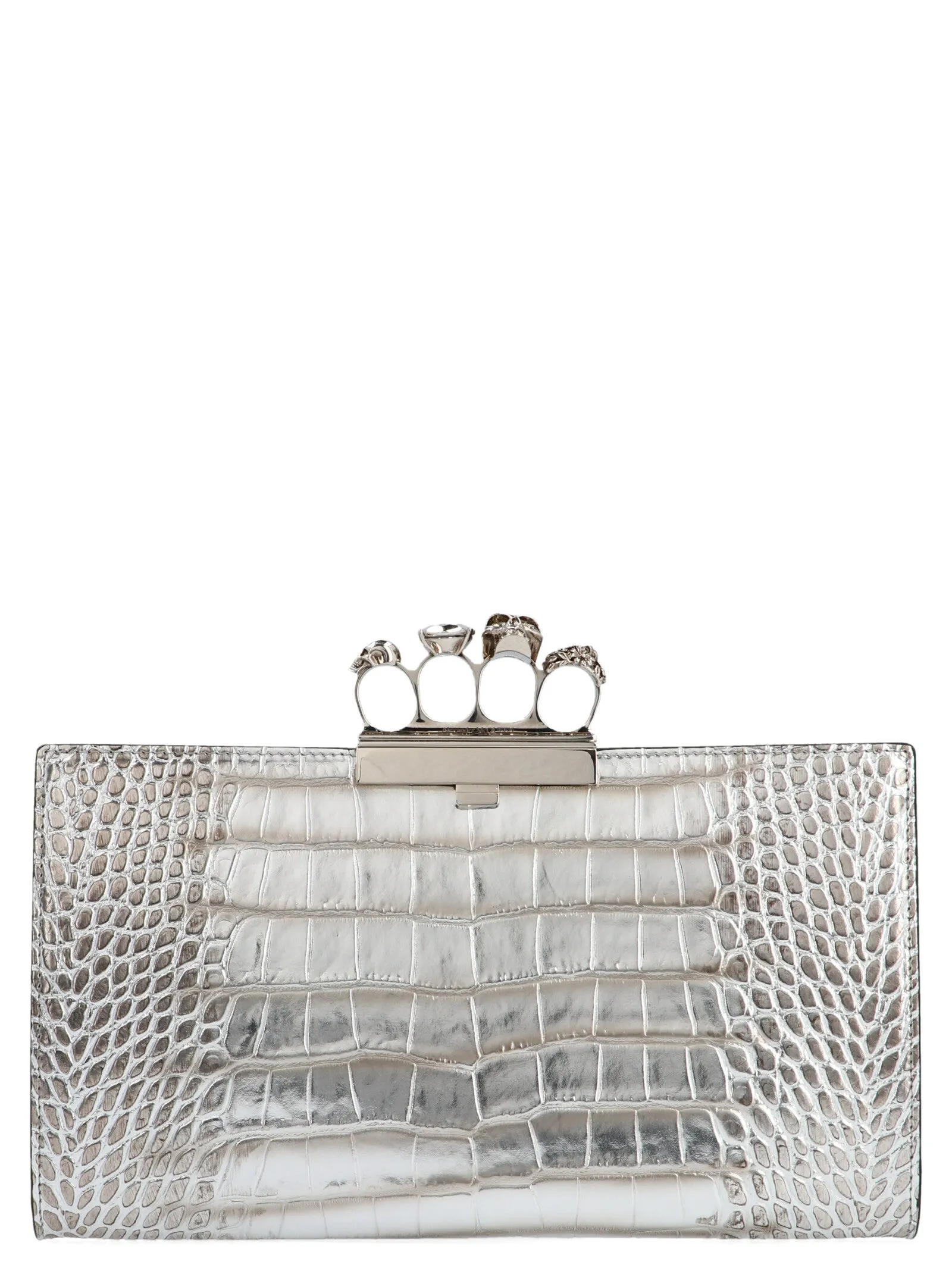 Alexander McQueen Skull Four-Ring Clutch Bag