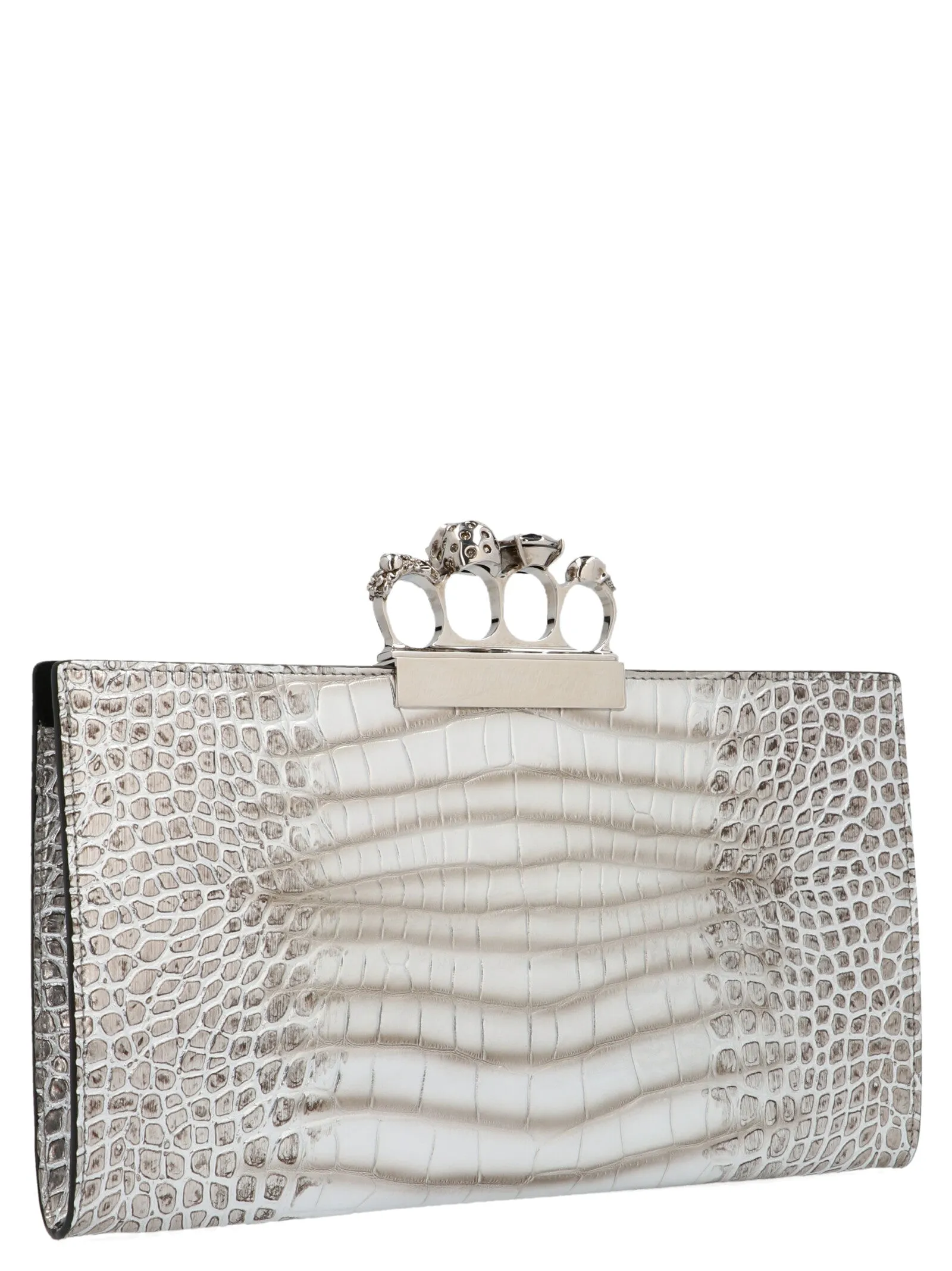 Alexander McQueen Skull Four-Ring Clutch Bag