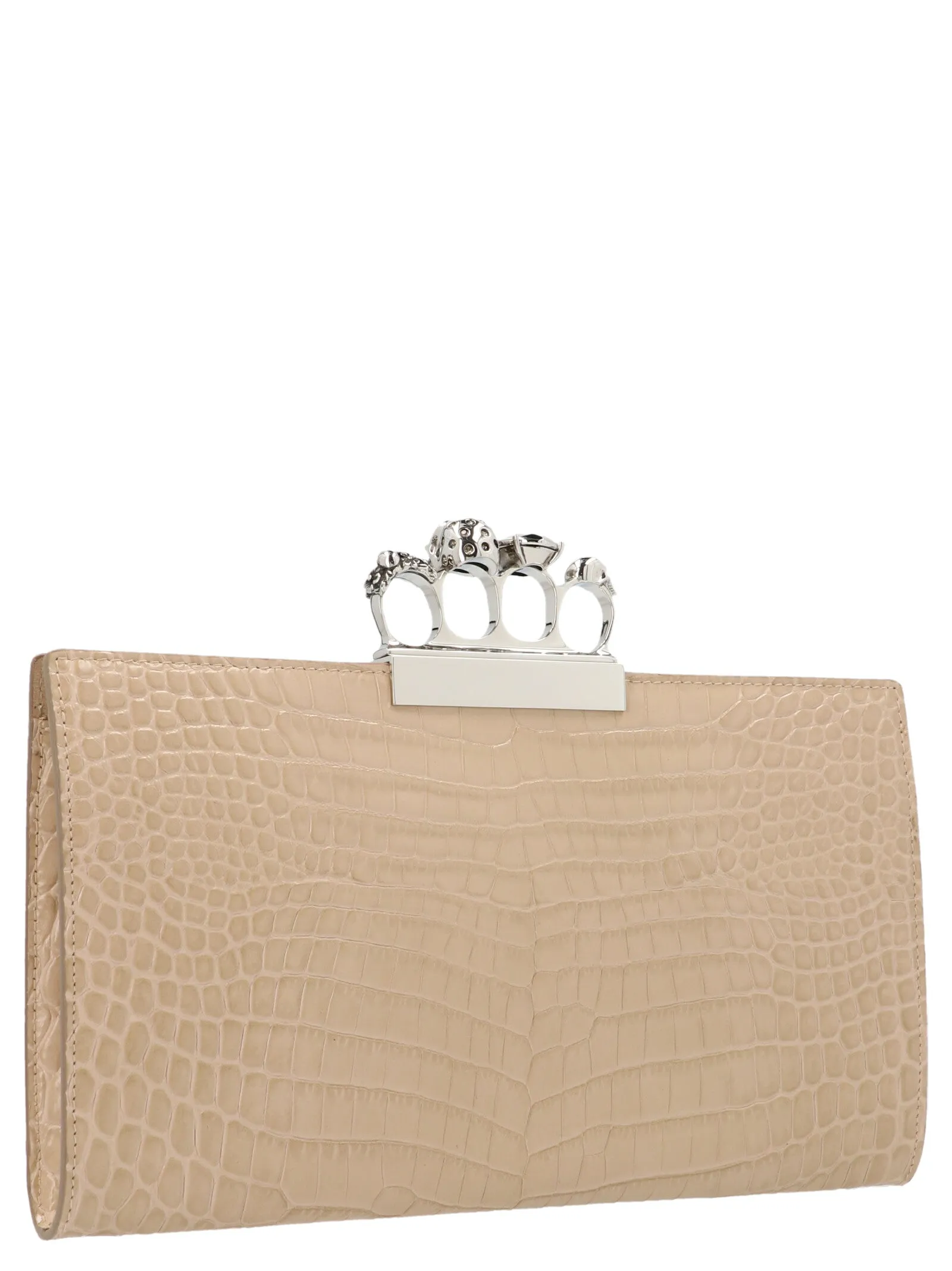 Alexander McQueen Skull Four Ring Clutch Bag