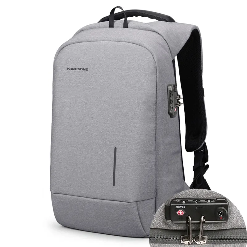 Anti-theft Backpack for Men 15inch Multifunction USB Charging Bags Laptop Backpack