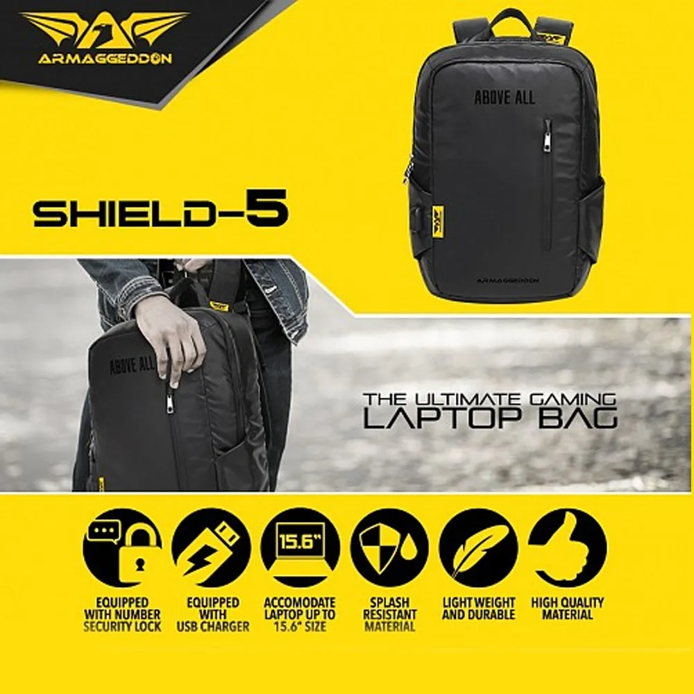 Armaggeddon Backpack Shield 5 Anti-Theft Gaming 15.6"