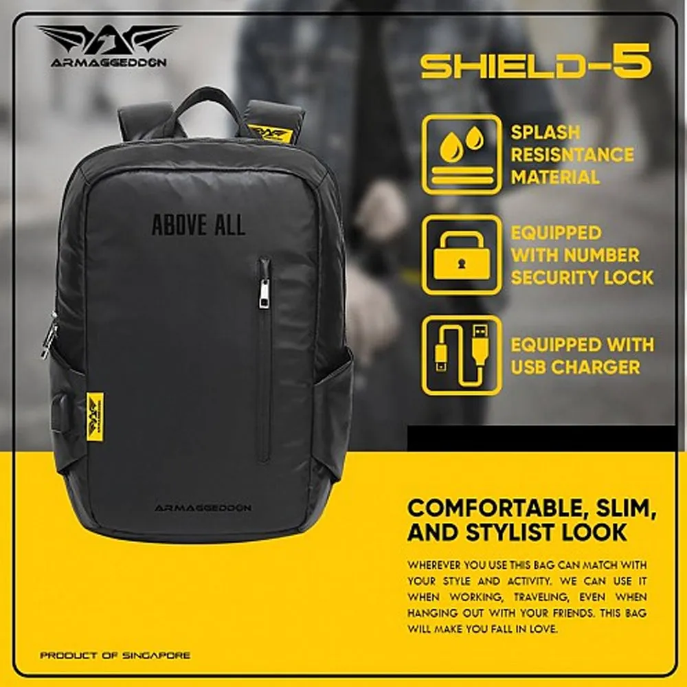 Armaggeddon Backpack Shield 5 Anti-Theft Gaming 15.6"