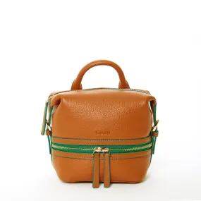 Ashley Small Brown Leather Backpack