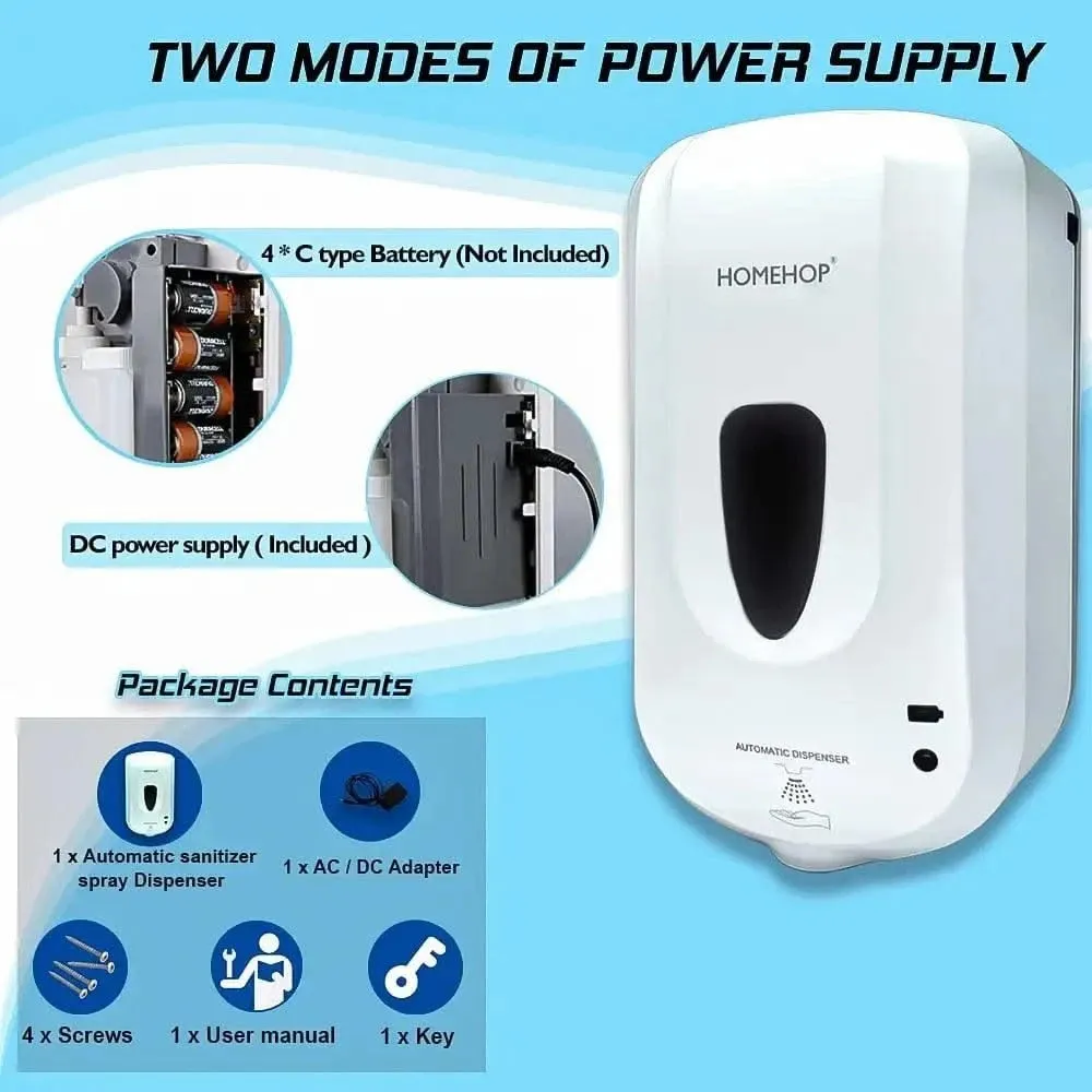 Automatic Wall Mounted Sensor Touchless Hand Sanitizer Dispenser 1000 ml