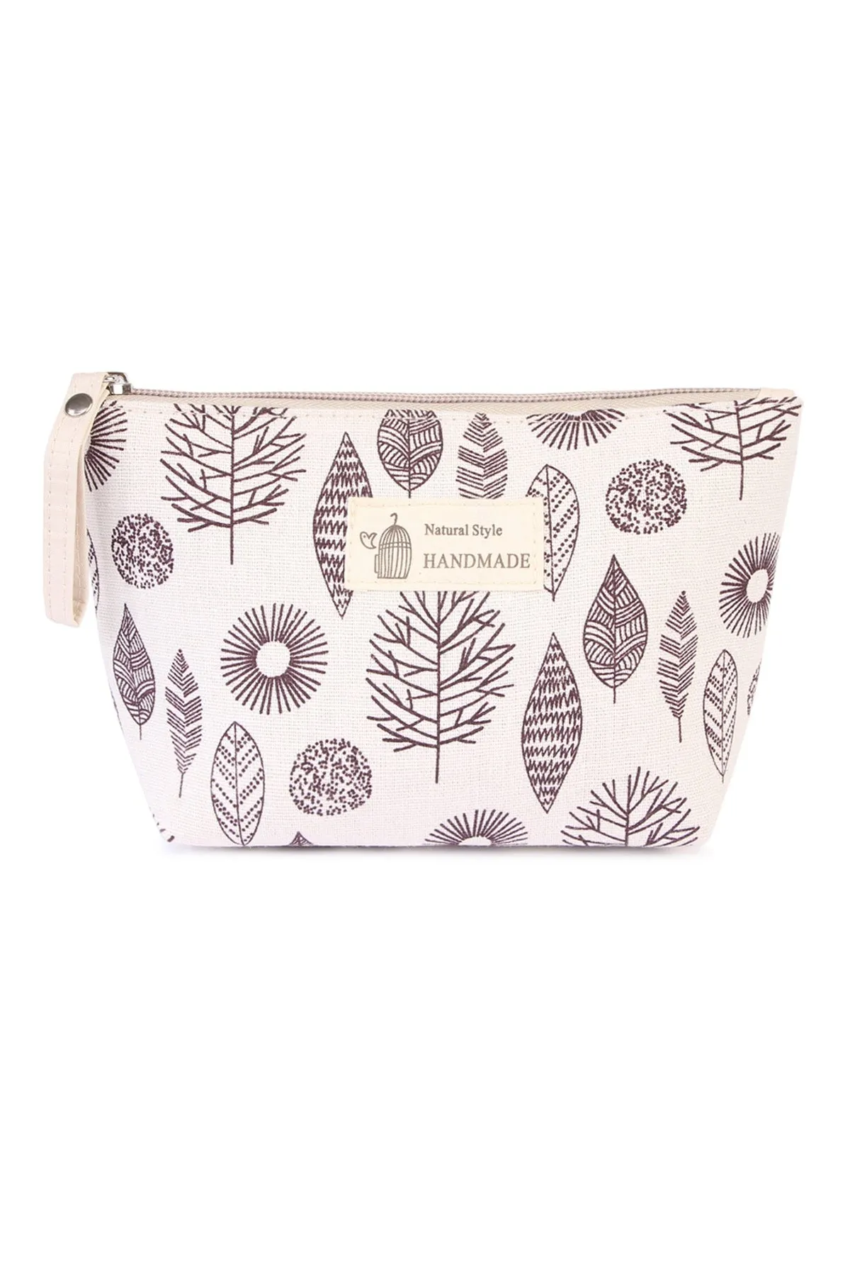 AZTEC LEAF PRINT COSMETIC BAG