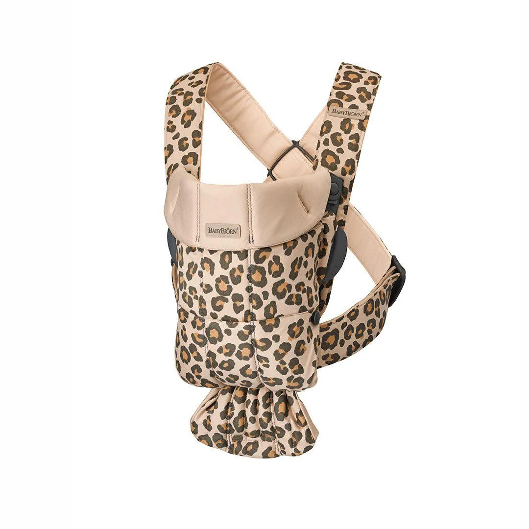 BabyBjorn Mini Woven Baby Carrier - Beige   Leopard