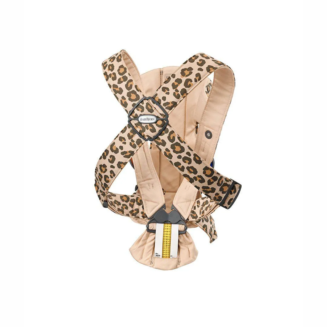 BabyBjorn Mini Woven Baby Carrier - Beige   Leopard