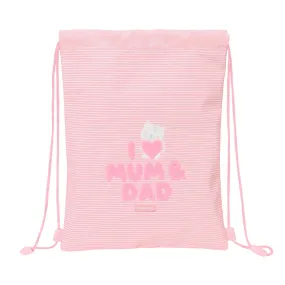 Backpack with Strings Safta Love Pink (26 x 34 x 1 cm)