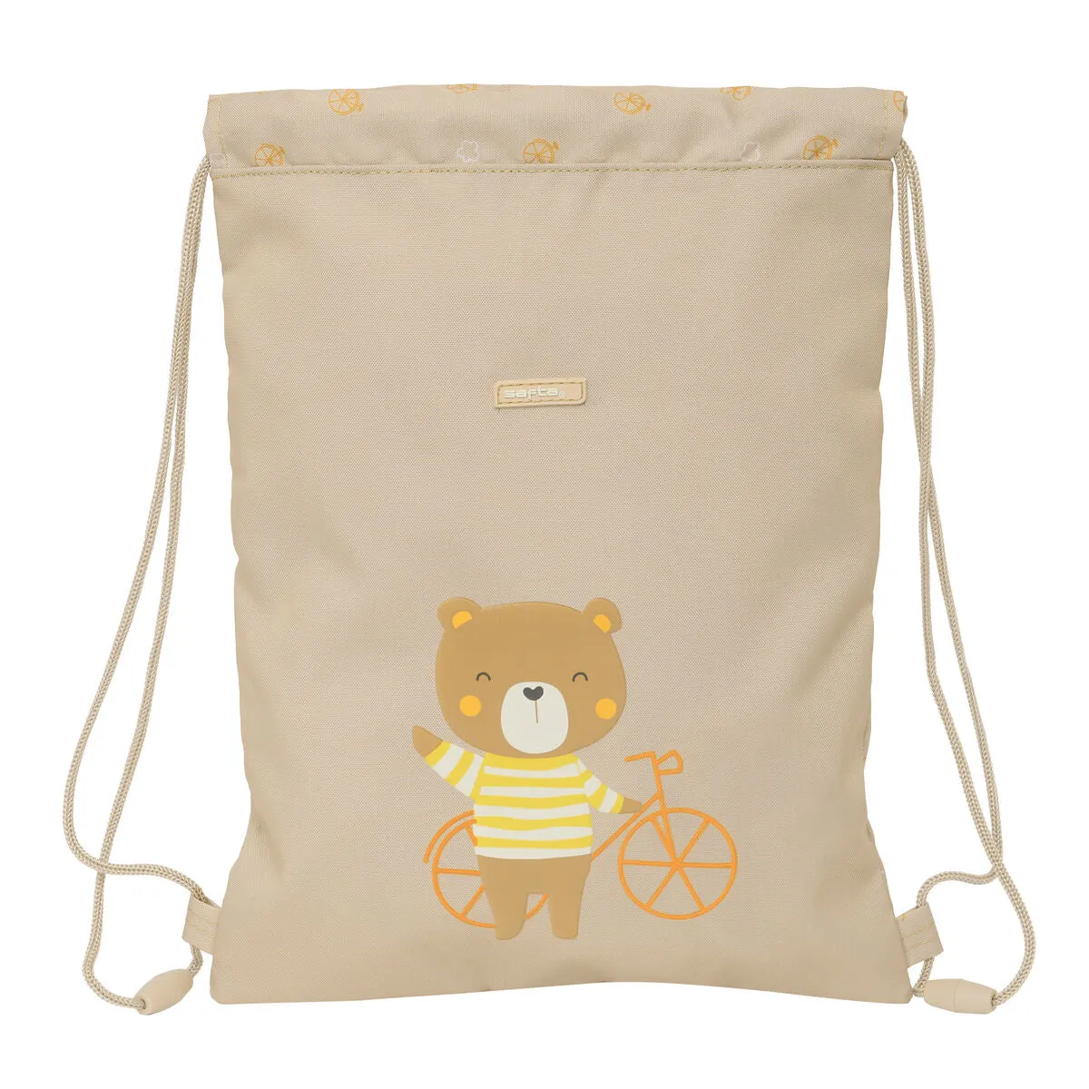 Backpack with Strings Safta Osito Beige 26 x 34 x 1 cm