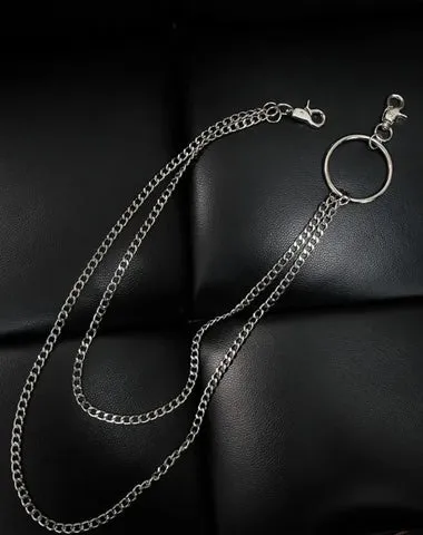 Badass Silver Double Womens Mens Thin Wallet Chain Pants Chain jeans chain jean chain For Men