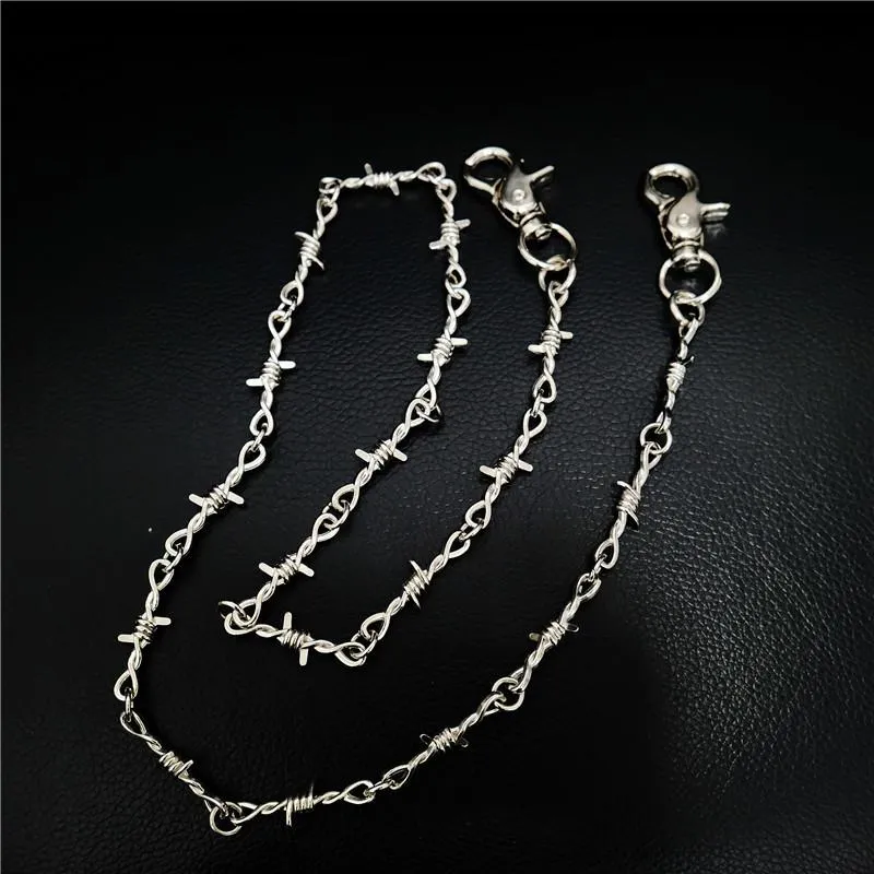 Badass Silver Mens Thorns Pants Chain Biker Wallet Chain Long jeans chain jean chains For Men