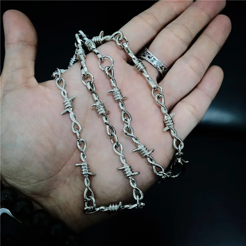 Badass Silver Mens Thorns Pants Chain Biker Wallet Chain Long jeans chain jean chains For Men