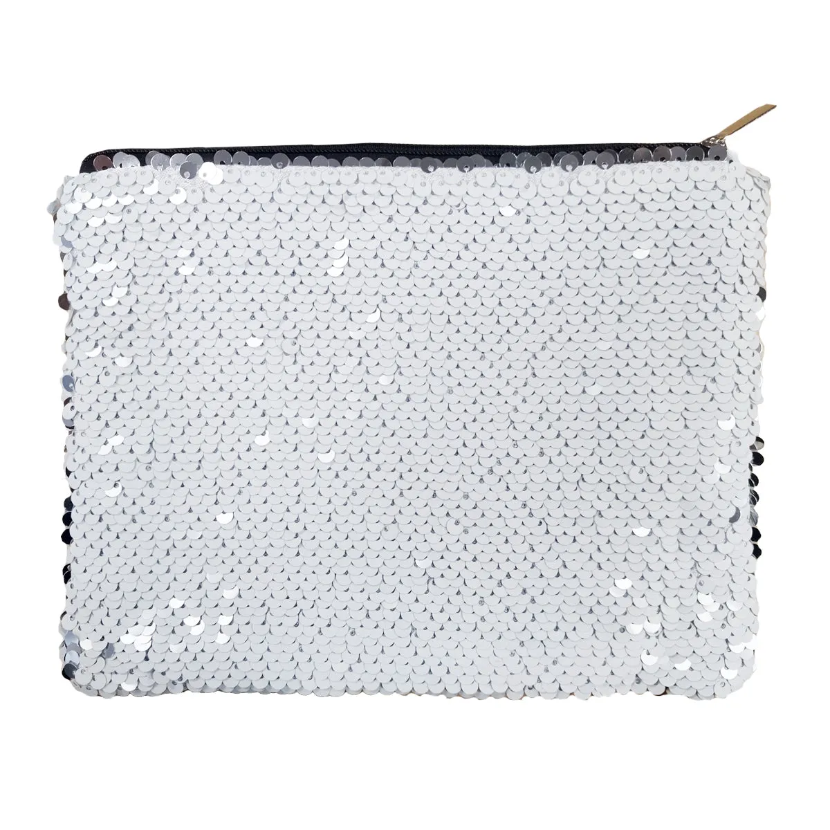 Bags - Sequin Handbag/ Cosmetic/Purse - 15cm x 20cm - SILVER