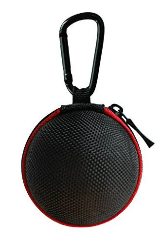 Ballsak Sport - Red/Black - Clip-on Cue Ball Case, Cue Ball Bag for Attaching Cue Balls, Pool Balls, Billiard Balls, Training Balls to Your Cue Stick Bag EXTRA STRONG STRAP DESIGN!