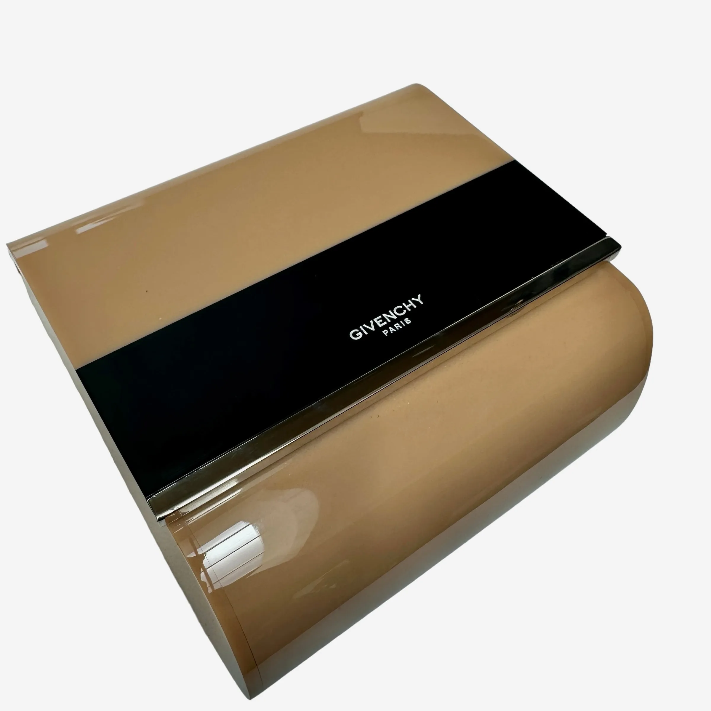 Beige & Black Plexi Clutch