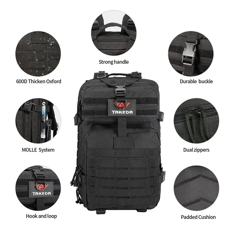 BK-2265 YAKEDA Tactical Backpack Molle System 3P Outdoor  Backpack