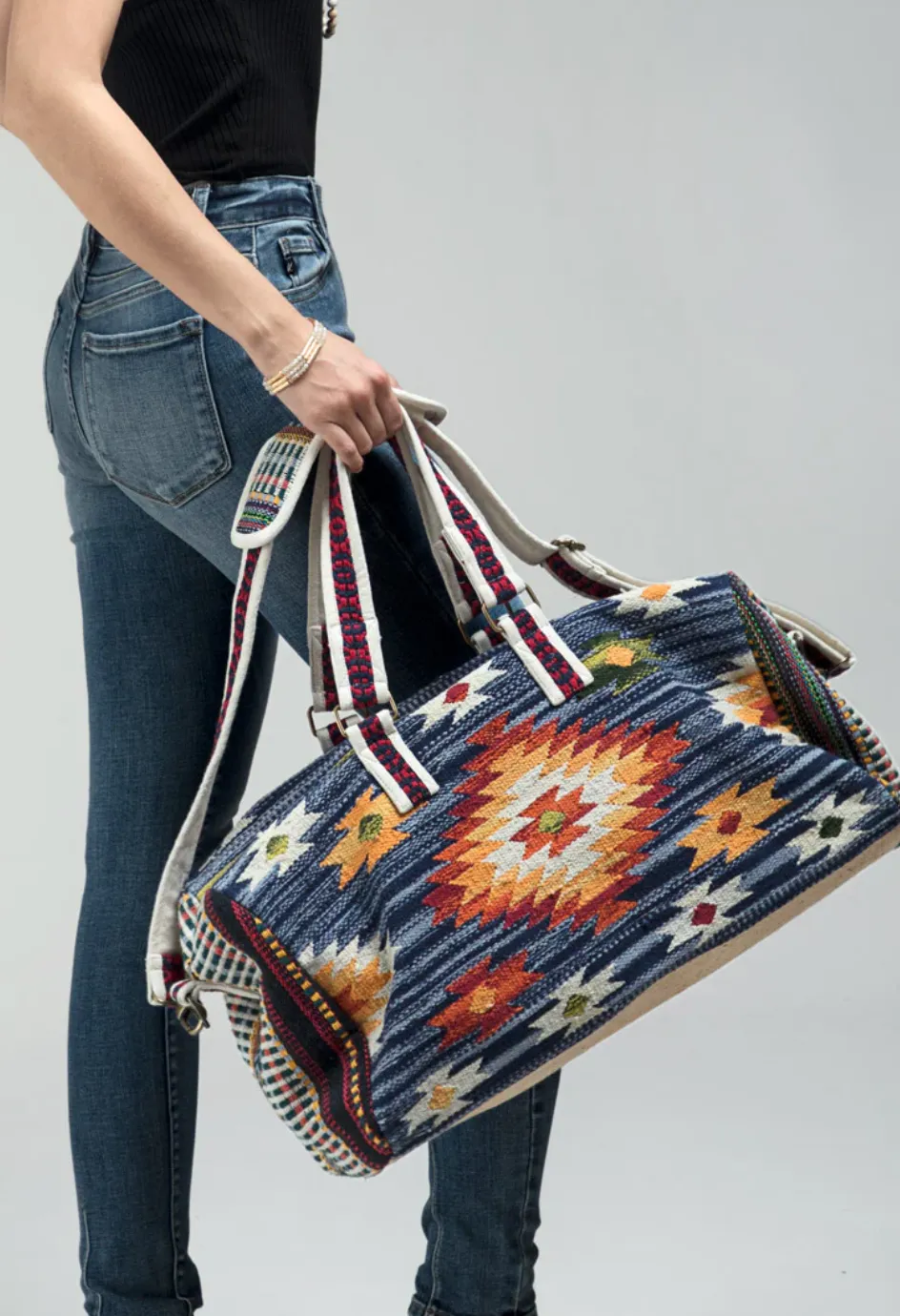 Bohemian Duffle Bag - Denim