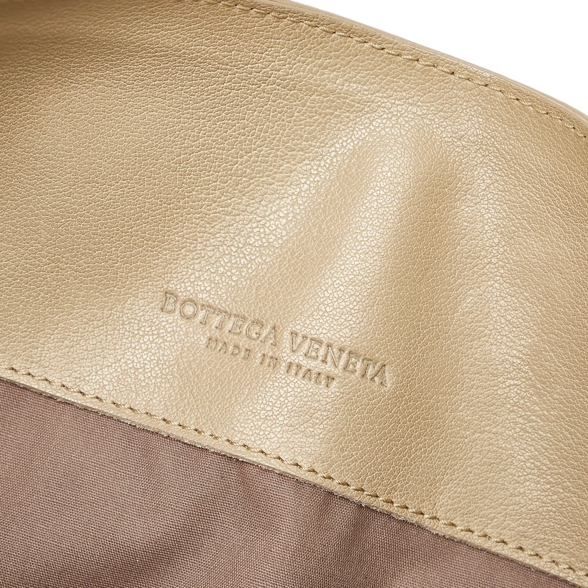 Bottega Veneta Intrecciato Crossbody Bag Beige