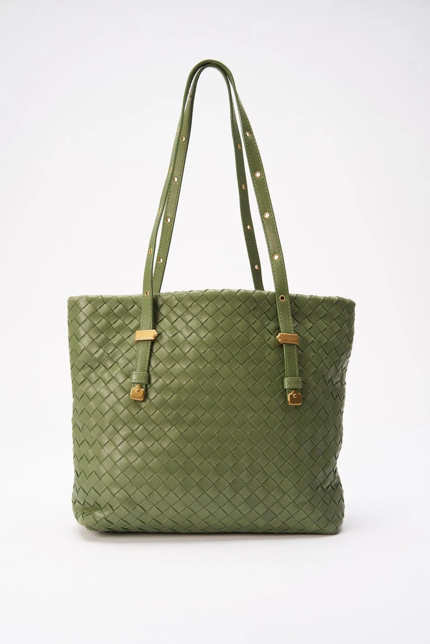 Bottega Veneta Intrecciato Leather Tote - Green