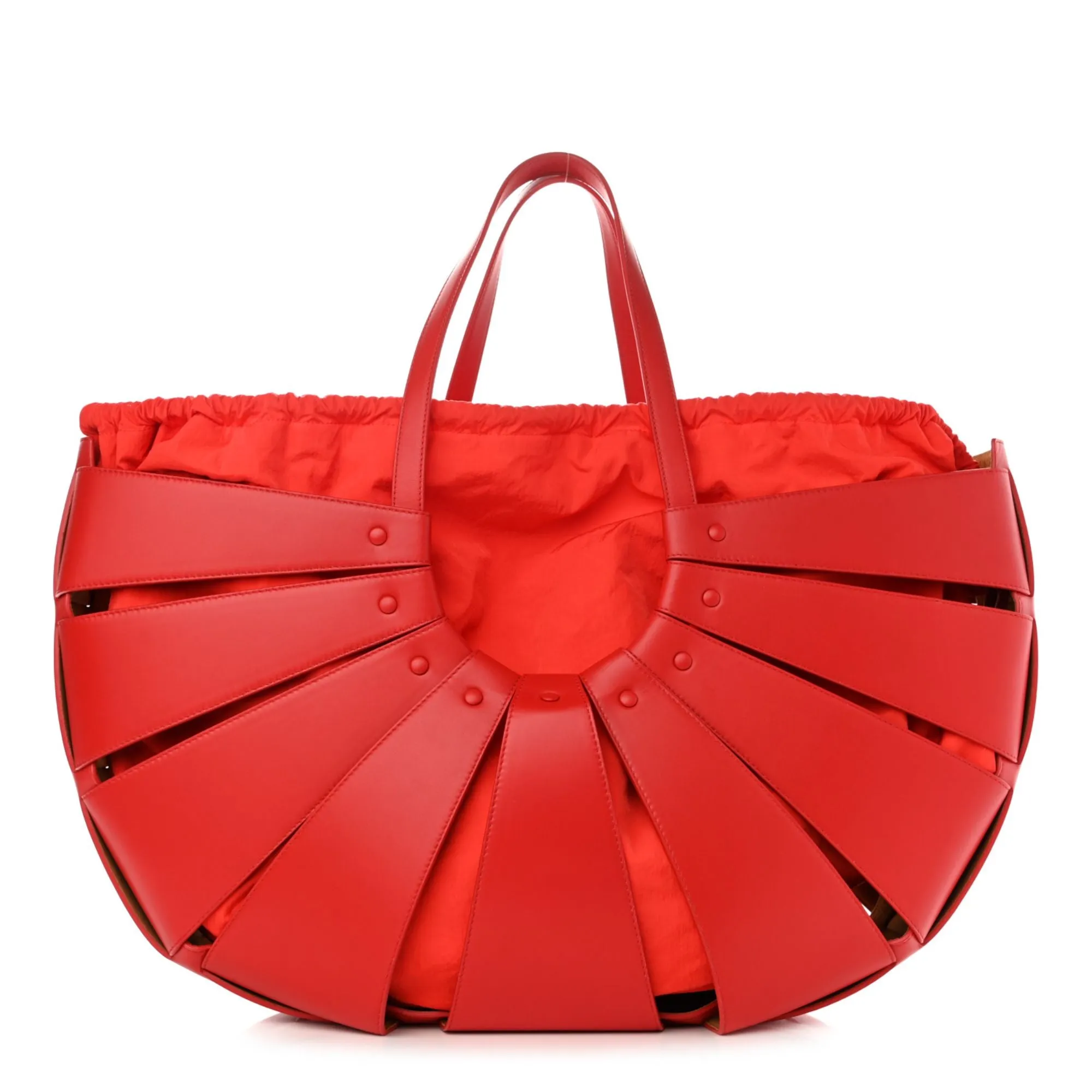 Bottega Veneta The Shell Bag Chili Tomato French Calfskin