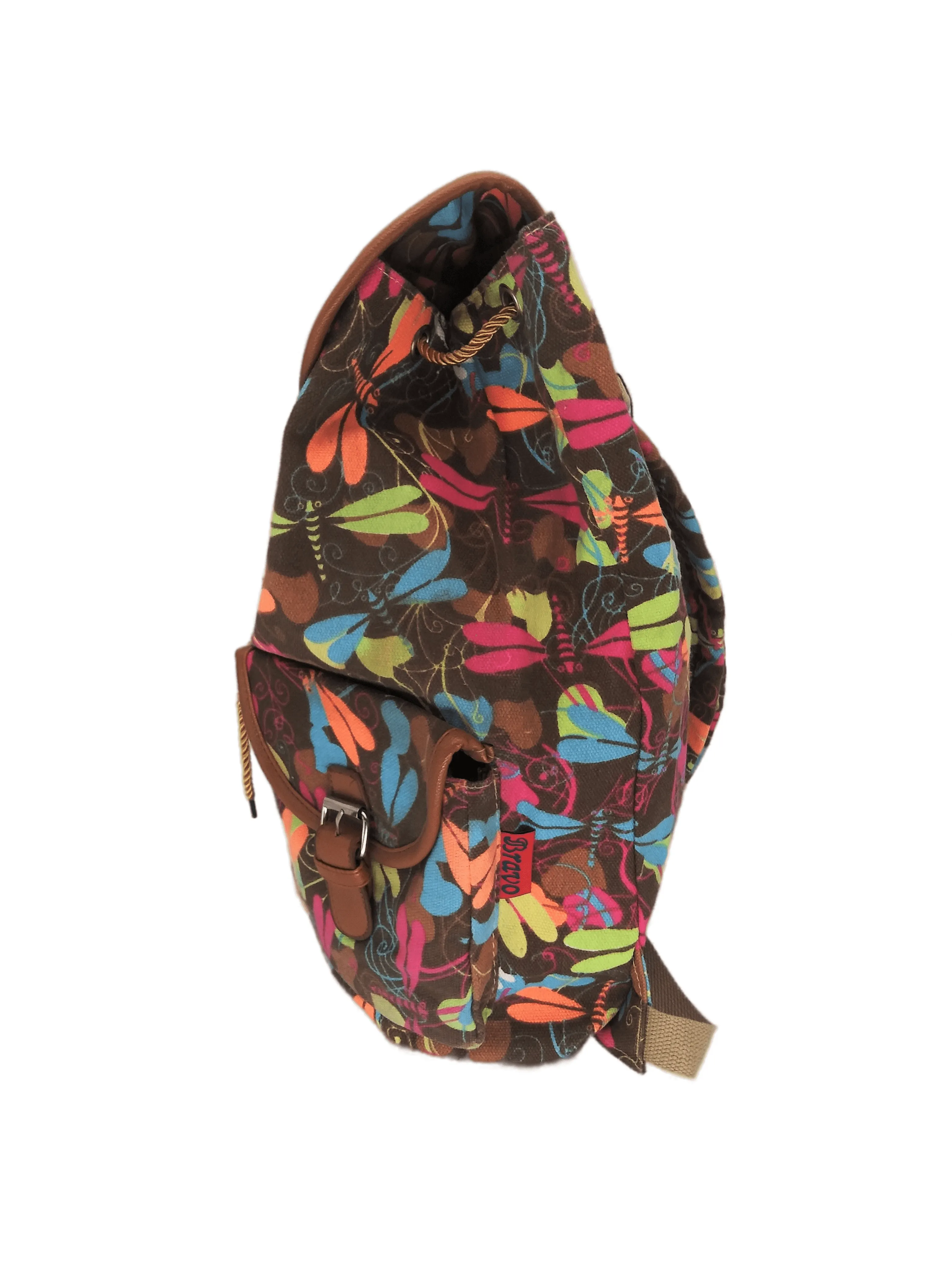 Bravo! Backpack Rucksack Drawstring (Dragonfly, Brown)