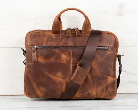 Brown Leather Business Briefcase