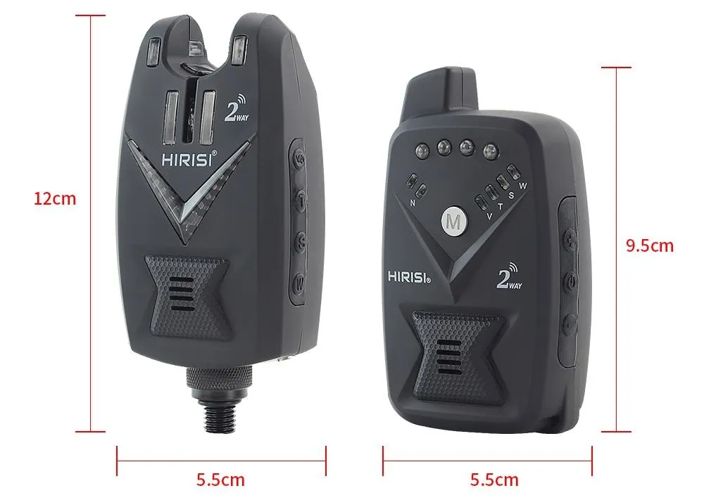 Carp Fishing Alarm Set Wireless Bite Alarm 2 Way Remote Control S3