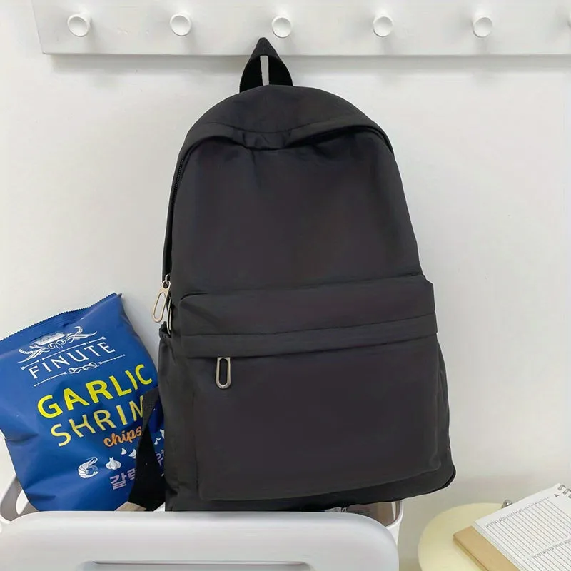 Classic Black College Backpack Lightweight Versatile and Spacious