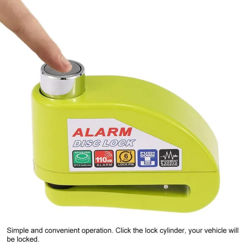 Colorful Bicycle Security Anti-Theft Alarm Lock