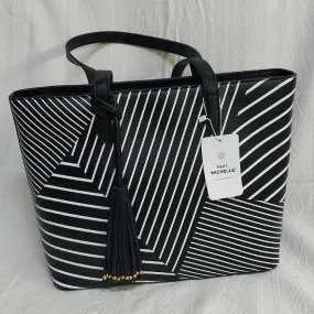 COOL CLUTCH LARGE BLACK WHITE STRIPE BAG