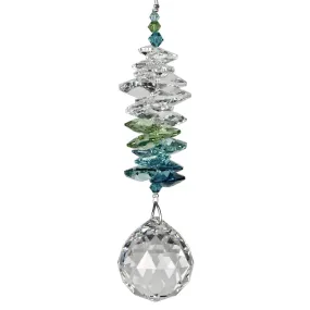 Crystal Grand Cascade Suncatcher - Green