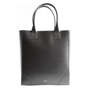 Duke Shopper Tote in Black Smooth Italian Leather