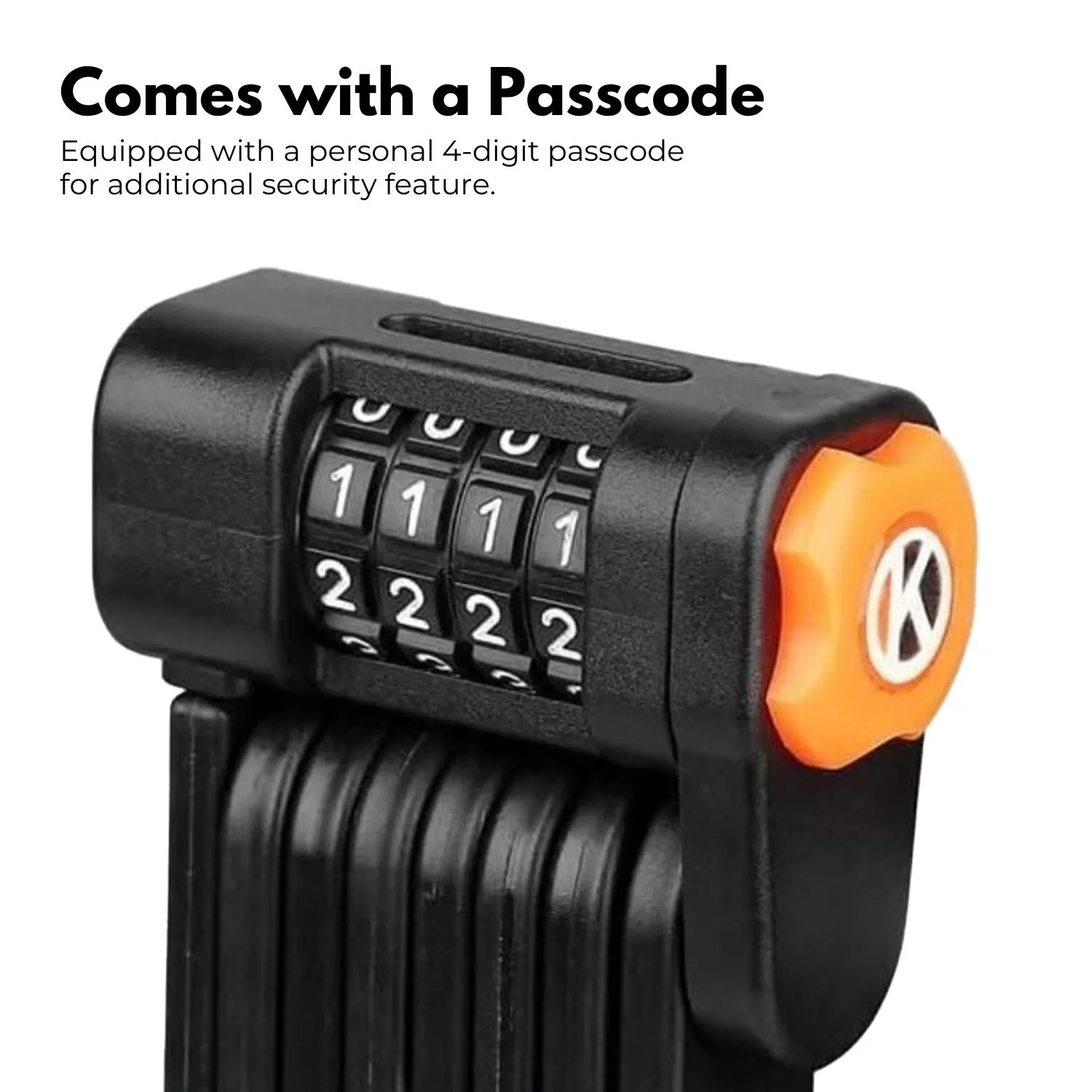 Durable Anti-Theft Folding Bike Lock with Passcode - Kiliroo