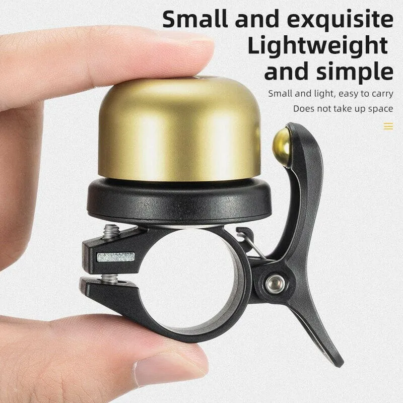 ESLNF Bicycle Airtag Location Anti-Theft Bell Stainless Steel Bicycle Handlebar Bell Portable Alarm Safety Bicycle Accessories