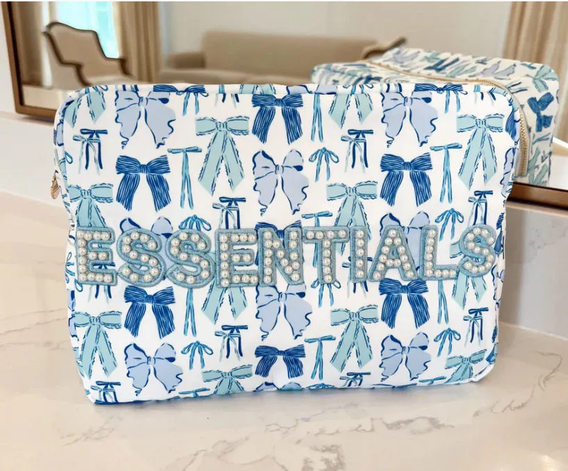 ESSENTIALS BLUE BOW BAG