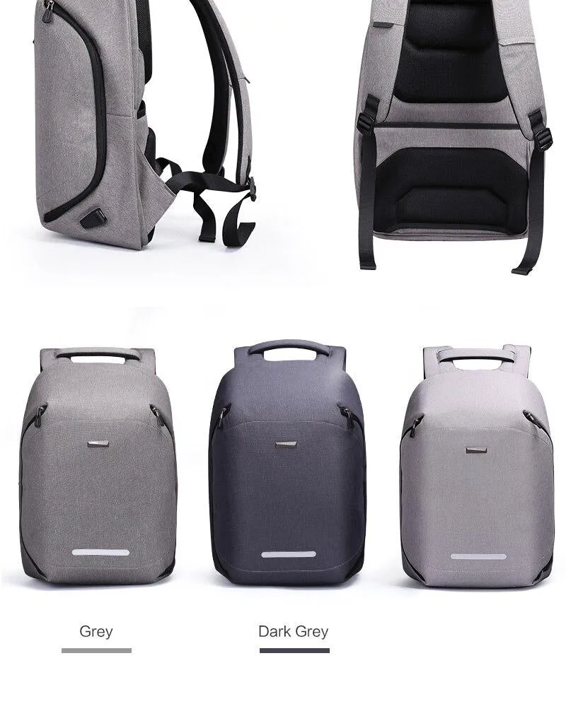 Fashion Anti-Theft Clamshell 15" Laptop Backpack with USB Charging