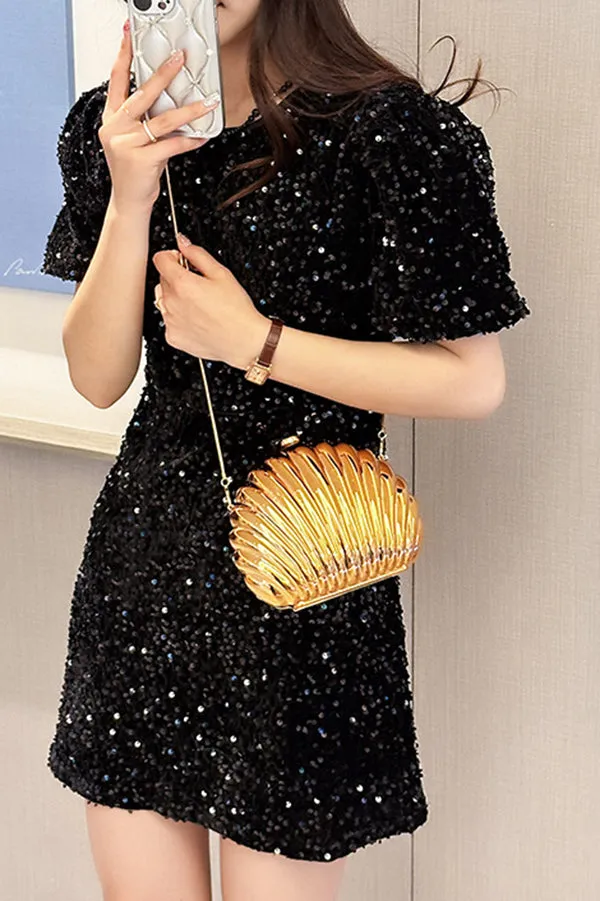 Fashionable and Elegant Chain Lock Shell Bag