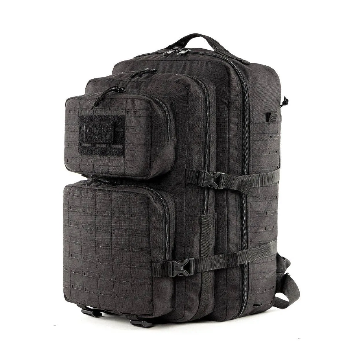 Force Plus Tactical Army Backpack with Laser-cut MOLLE - 50 Litres - Black